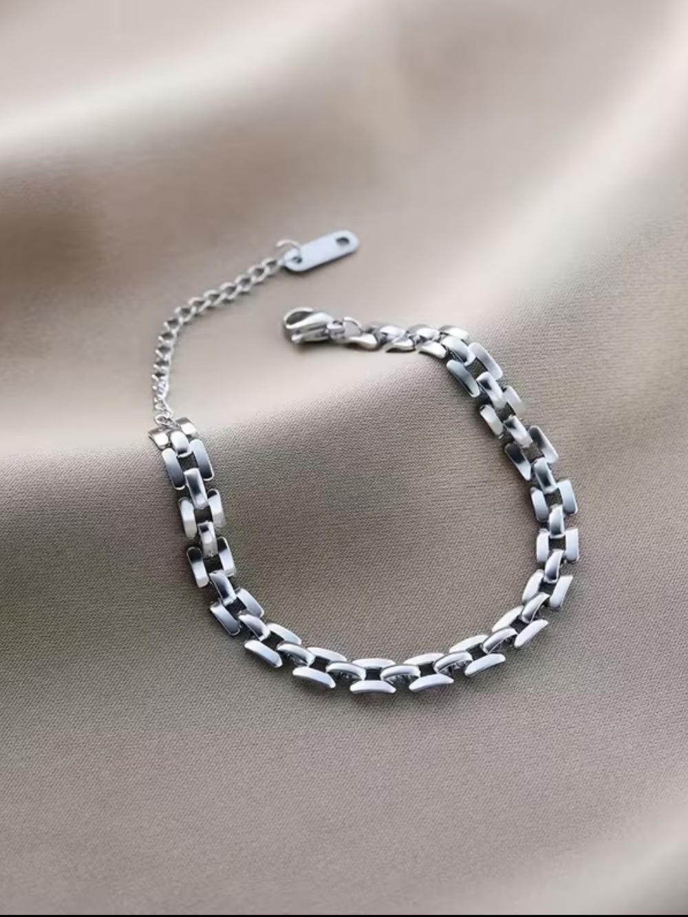 NEW! Sterling-Style Silver Link Bracelet. Stainless steel Silver Bracelet 🩶